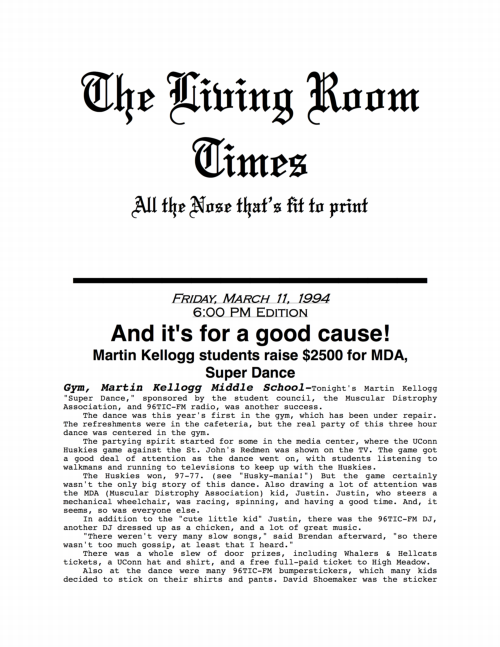 Living Room Times 3-11-94 page 1