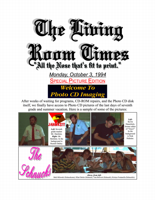 Living Room Times 10-3-94 page 1
