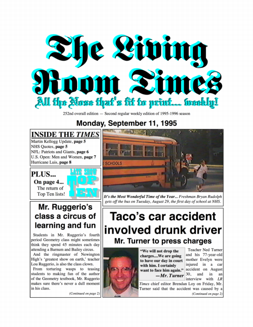 Living Room Times 9-11-95 page 1